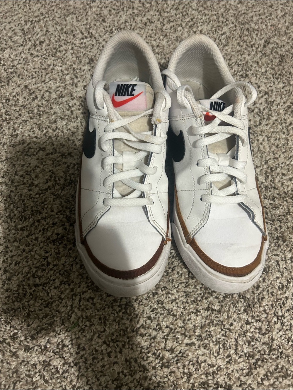 Nike Court Legacy White Black Desert Ochre Sneakers